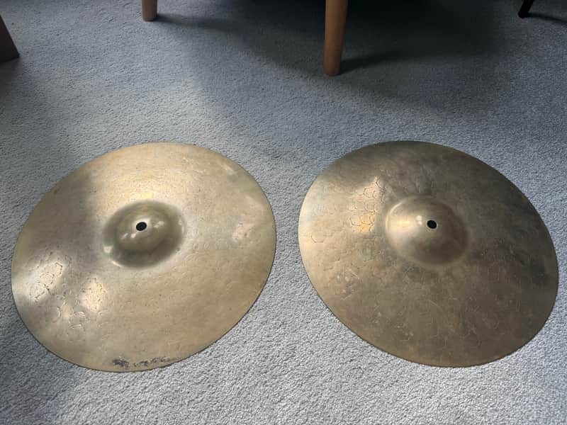 Zildjian 14" Z Series Dyno Beat Hi-Hat Cymbals (Pair) 1986 - 1993 - Brilliant image 1