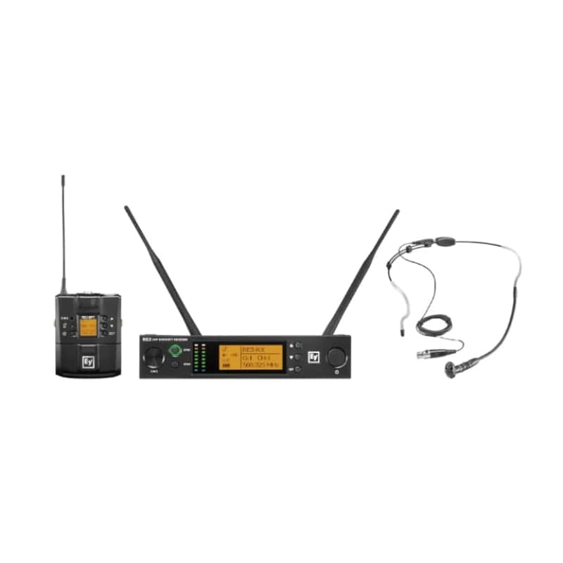 Electro-Voice RE3-BPHW-6M UHF Wireless Headworn Mic Set with HW3 & Bodypack image 1