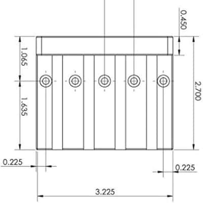Hipshot KickAss High-mass Bass Bridge for 5-bolt Fender, Chrome image 4