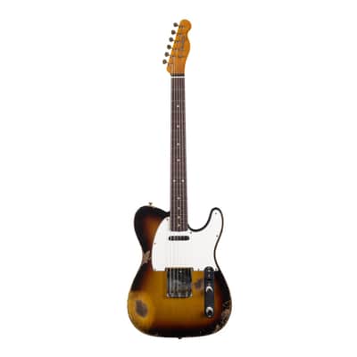Used Fender Custom Shop 1961 Telecaster Heavy Relic - Faded Bleached 3-Color Sunburst image 2