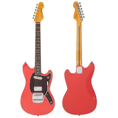 Vintage REVO Series 'Colt' HS Duo Electric Guitar ~ Firenza Red image 4