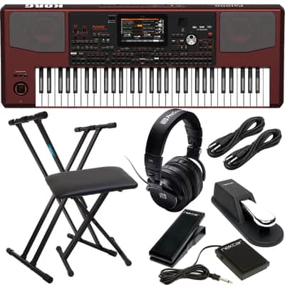 Korg Pa1000 61-Key Professional Arranger with Speakers, Keyboard Stand, Bench, Sustain Pedal, Nektar NX-P, Nektar NP1, (2) 1/4 Cables, Presonus HD9 Bundle