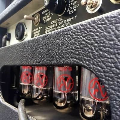 Fender Bassman 135 Head and speaker cabinet matching stack original vintage 1970s Silverface image 13