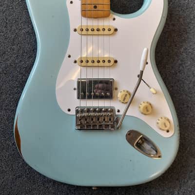 Fender Vintera Road Worn Stratocaster 2021 - Sonic Blue with Humbucker image 2