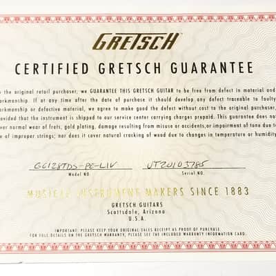 used 2020 Gretsch G6128TDS-PE-LIV Player’s Edition Jet DS w/ Bigsby in Lotus Ivory, Excellent Condition with OHSC & Paperwork! image 3