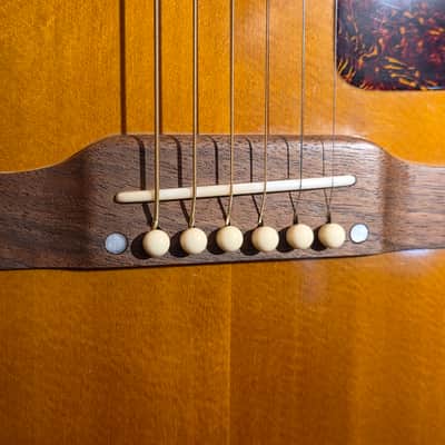 Vintage 1968 Epiphone FT-79 Texan Sunburst w/Original Adjustable Bridge - Over-sprayed Top Only, Changed Bridge & Neck Set image 9