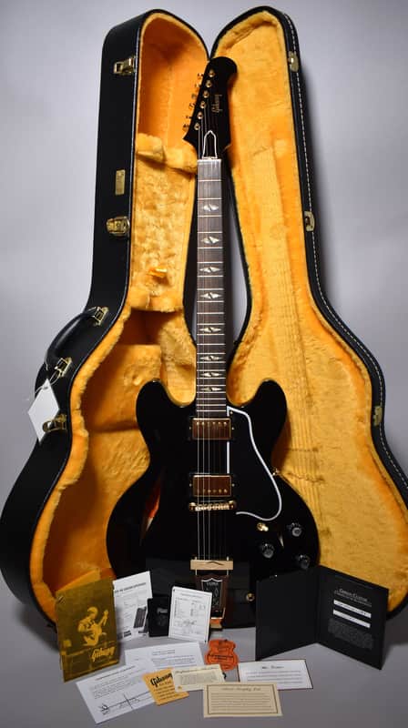2025 Gibson Custom '64 Trini Lopez Standard Black Binding Ebony Gloss w/OHSC