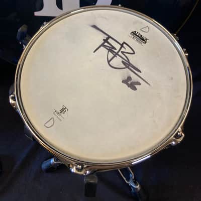 Terry Bozzio's DW - 2.5x12" Piccolo Tom, Autographed "D" 1990s - Chrome image 3