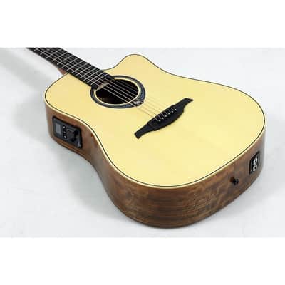Lag Guitars Tramontane HyVibe THV20DCE Dreadnought Acoustic-Electric Smart Guitar Regular Natural image 3
