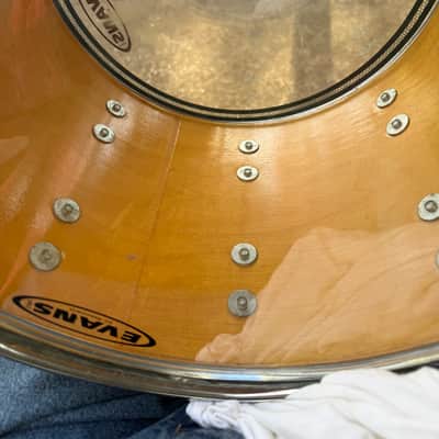 Slingerland 9X14 5 Ply Maple Shell Mid 1970’s - Silver Wrap OVER NATURAL LACQUER MAPLE GLOSS image 7