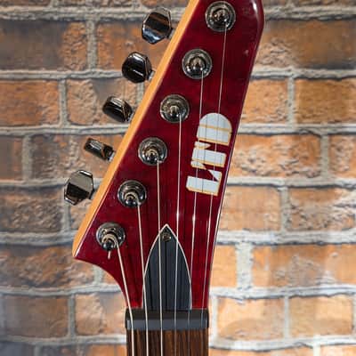 ESP LTD MH-100 QM NT See Thru Black Cherry w/ ESP HSC image 4