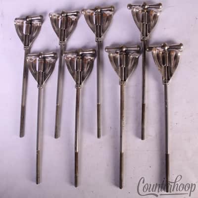 WFL Ludwig 10x Bass Drum Long Bow-Tie Tension T-Rods+Claws 6"Nickel Club-Date50s image 3