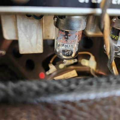 Vintage 1965 Fender Deluxe Reverb Combo Amp - Black Panel AB763 Circuit w/ Footswitch image 20