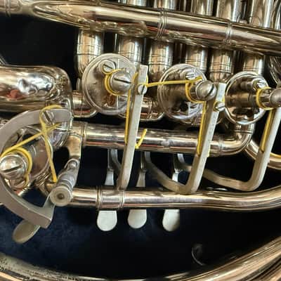 C. G. Conn 8D Silver Double French horn. Made in USA image 13