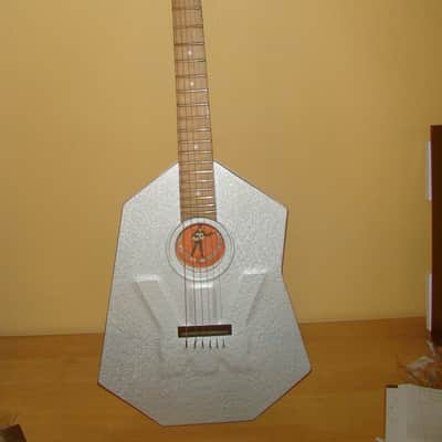 Aluminium  Metal Body Stone Acousitc Guitar USSR Soviet and very Vintage image 2