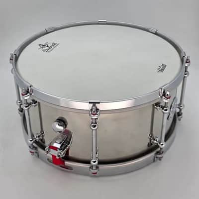 Used Dunnett Stainless Steel Snare Drum 14x6.5 w/Cold Rolled Hoops - Very Good image 2