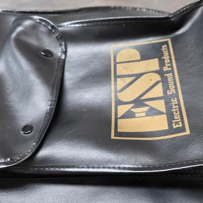 ESP Gig Bag Soft Case Premium Leather Vinyl 80s to early 90s Black from Custom Shop guitar. Fits reverse headstock as well. All Super Stratocaster and Telecaster bodies fit. image 7