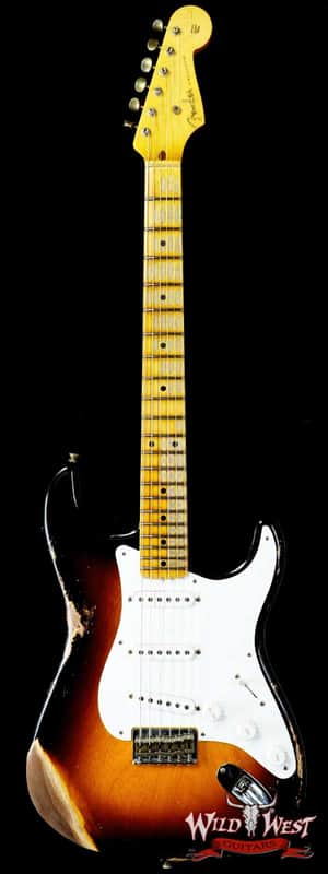 Fender Custom Shop Limited Edition 70th Anniversary 1954 Stratocaster Hardtail Heavy Relic Wide Fade 2 Tone Sunburst 6.90 LBS image 1