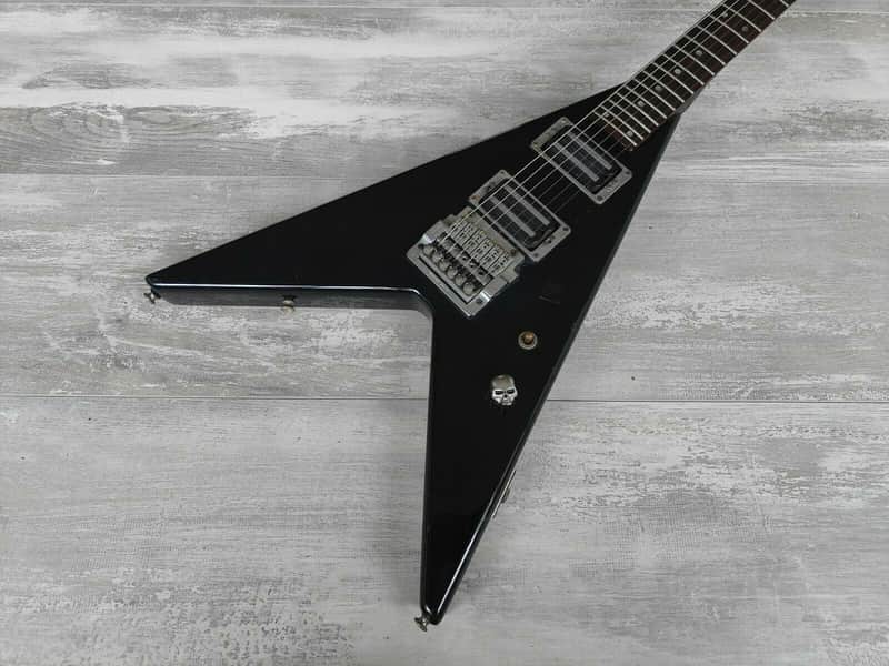 1984 Aria Pro II XX Deluxe Flying V w/Kahler (Black) | Reverb