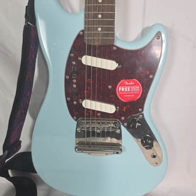 Squier by Fender Classic Vibe '60s Mustang Sonic Blue Poplar Maple 6 String image 3