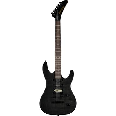 Kramer Striker Figured HSS Electric Guitar, Laurel Fingerboard, Transparent Black, Open Box (Very Good) image 2