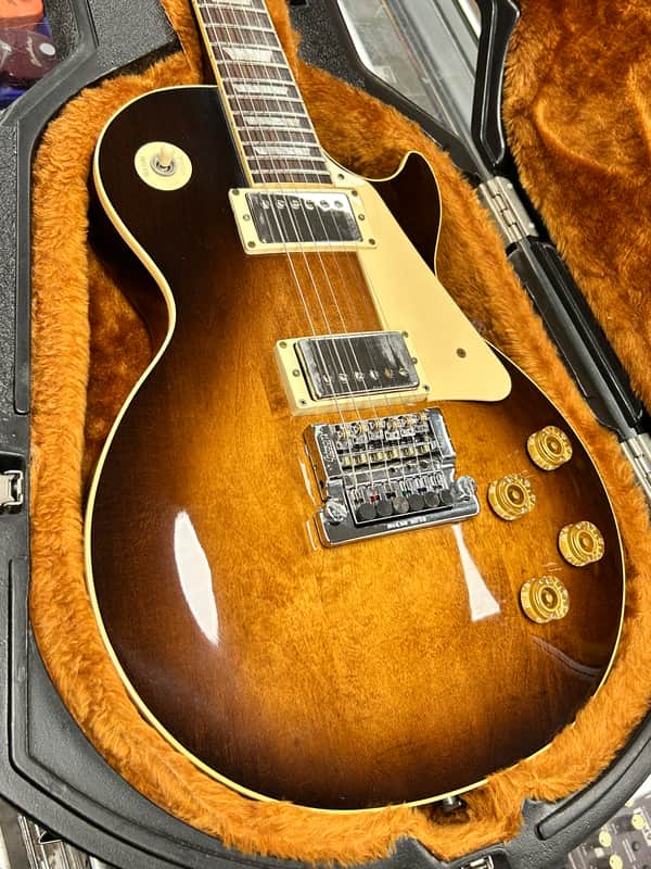 CLEAN! 1983 Gibson Les Paul Standard w/Factory Kahler Tremolo & Original Chainsaw Case - Tobacco Burst image 1