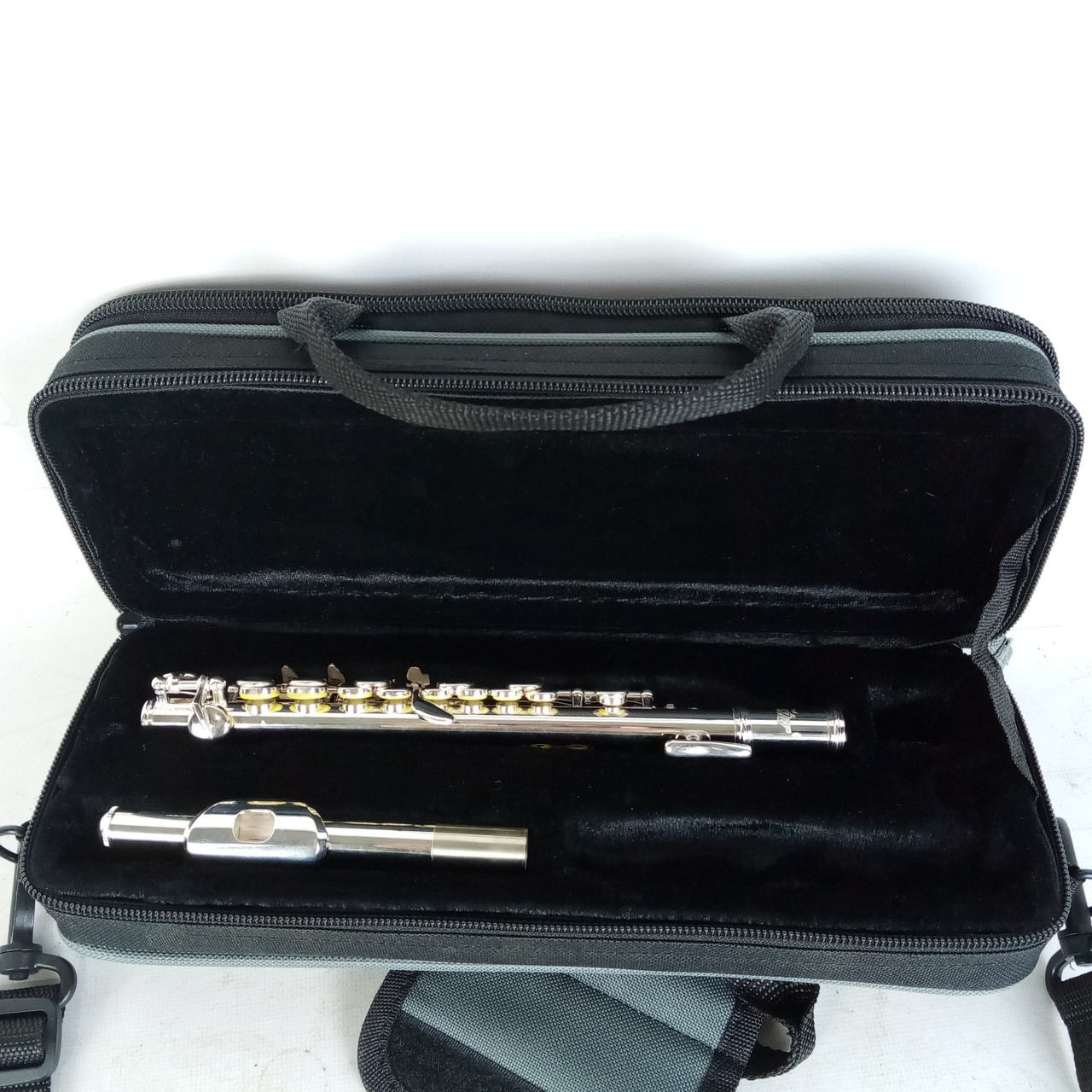 Eastar Piccolo Flute Chrome with Head +Case Band Instrument — main photograph