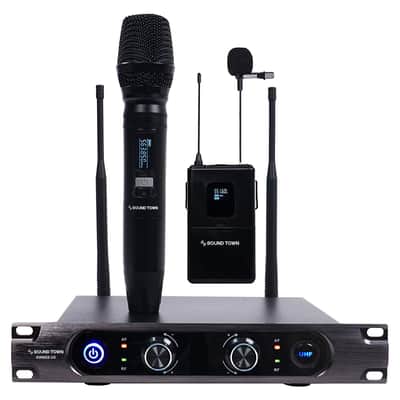 SWM22-U2 Series | Metal 40-Channel Rack Mountable UHF Wireless Microphone System with 2 Metal Handheld Wireless Microphones for Church, Business Meeting, Outdoor Wedding and Karaoke-SWM22-U2HH image 2
