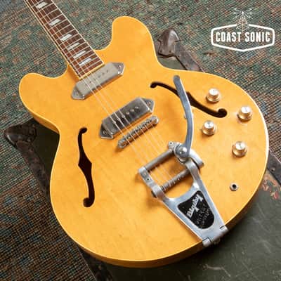 1990 Epiphone Casino Natural Pre-Elitist made in Japan w/ Bigsby image 6