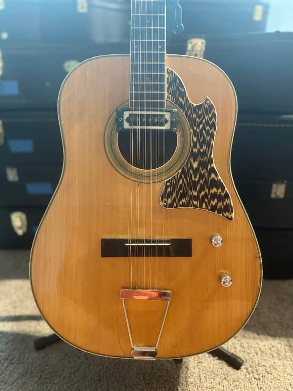 Kingston 12-String Acoustic-Electric Guitar w/ Soundhole Pickup & Hard Cas image 1