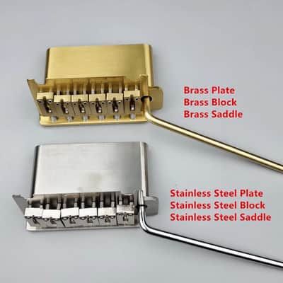 Electric guitar mini double tremolo bridge tremolo system tailpiece all copper all stainless steel KY06S image 5