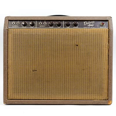 1962 Fender Brownface Deluxe Tube Combo Guitar Amplifier *Serviced* - Vintage Tube Power, Unmatched Breakup