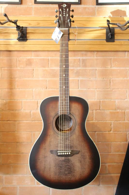 Luna Art Folk Vintage Distressed Folk Solid Top Acoustic Guitar image 1