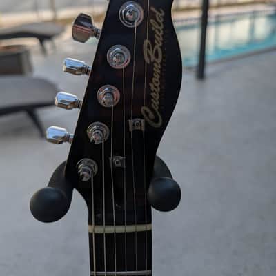 Custom Build Guitars Model T 2000s - Black/Green dark stain image 4