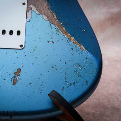 FENDER USA Custom Shop Ltd Red Hot Stratocaster Super Hvy Relic "Lake Placid Blue + Maple" (2024) image 22