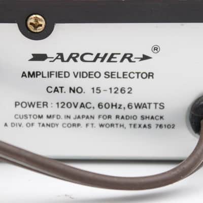 Archer Amplified Video Selector 15-1262 Made in Japan image 4