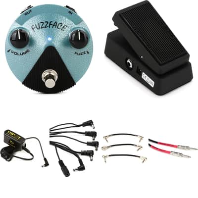 Dunlop Cry Baby Mini Wah and Jimi Hendrix Fuzz Face Mini Pedal Pack with Power Supply image 1