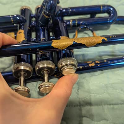 blue Merano Student Beginner Trumpet with Mouthpiece and Carrying Case image 20