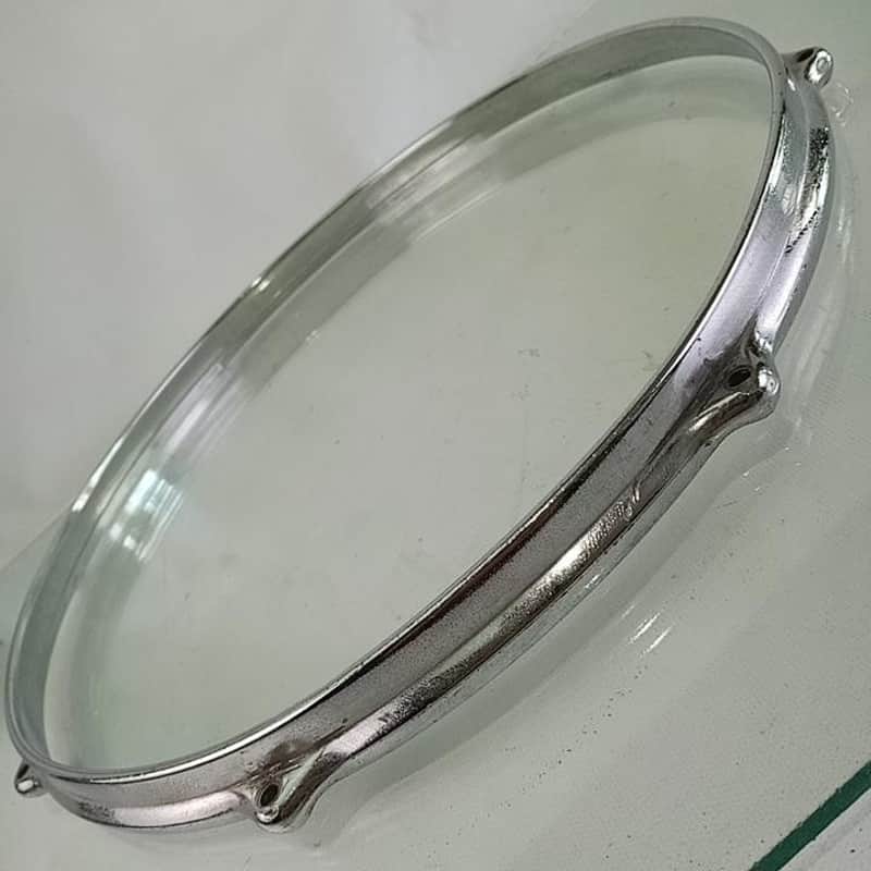 Premier 14" Die-Cast Snare Drum/Floor Tom 60-70s Batter Rim/Hoop Chrome 8-Lug UK image 1