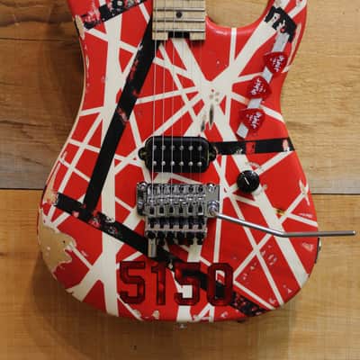 Palermo EVH 5150 Striped Conversion Eddie Van Halen Guitar Relic'd By Mike Palermo W/ Bag image 1