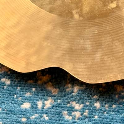 (TOP ONLY) PROFESSIONALLY REPAIRED 14” Zildjian K CUSTOM HYBRID Hihat Top image 10