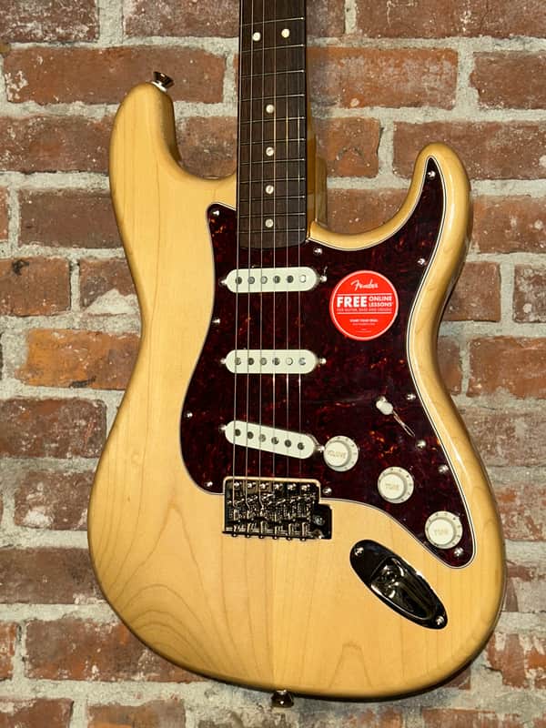 Squier Classic Vibe '70s Stratocaster Electric Guitar By Fender Natural, In Stock Includes Pro Setup & Ships Ultra Fast ! image 1