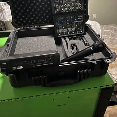 Galaxy Audio wireless mic system and Mackie 6 channel mixer Galaxy AnySpot PSER wireless mic system 2025 - Black image 1
