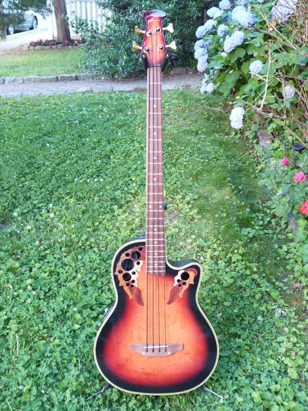 Ovation celebrity acoustic bass cc274 sunburst image 1