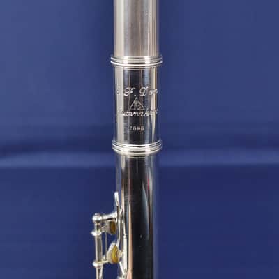 EF Dean Flutemakers 1895 Open-Hole Silver Flute w/ Case image 7