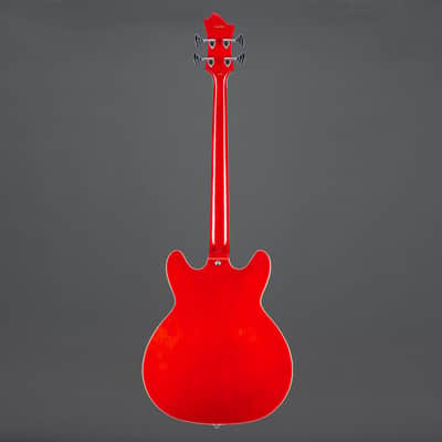 Hagstrom Viking Bass WCT Wild Cherry Transparent - Semi-Acoustic Bass righthand image 3