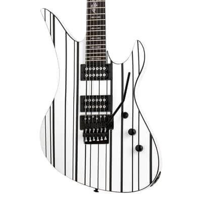 Schecter Synyster Standard Electric Guitar - White w/ Black Stripes image 1
