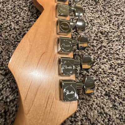1995 Fender Stratocaster (Made in Mexico) – Blue – Fender Gig Bag + NEW Pearl Pickguard – Clean Player image 14