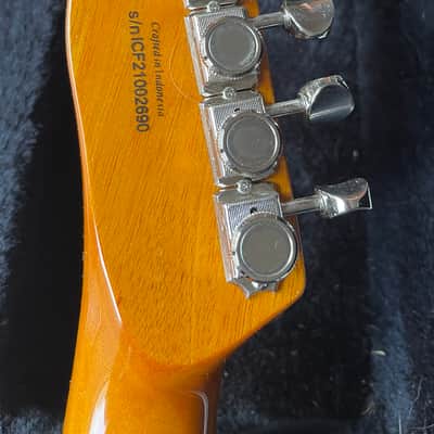 MINT Fender Special Edition Custom Telecaster WITH 90's CHAINSAW CASE FMT HH with Laurel Fretboard 2019 - Present - Amber image 12