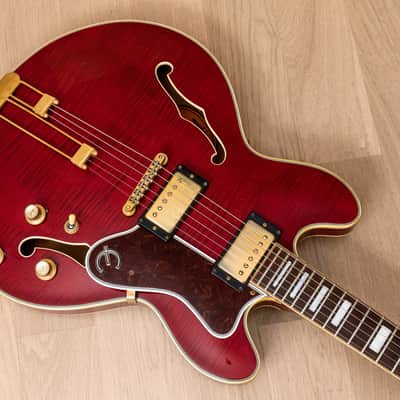 1993 Epiphone Sheraton Vintage Guitar Cherry, 100% Original w/ Case, Japan Terada image 10